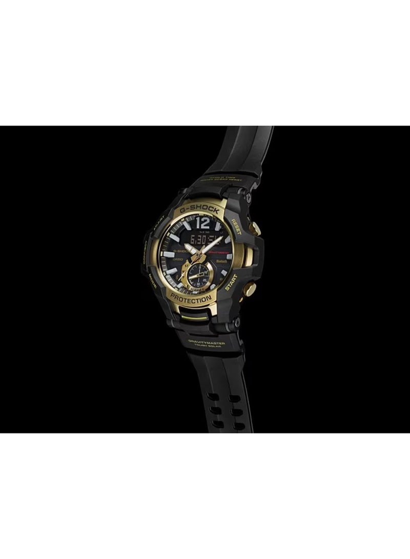 G-SHOCK Gravitymaster Solar Watch GR-B100GB‑1ADR, 53.8 mm Black Dial, Black/Gold Resin Strap, Analog‑Digital, 200 m WR - Image 4