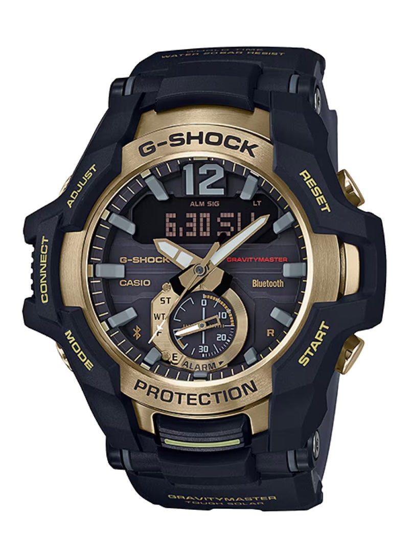 G-SHOCK Gravitymaster Solar Watch GR-B100GB‑1ADR, 53.8 mm Black Dial, Black/Gold Resin Strap, Analog‑Digital, 200 m WR - Image 2