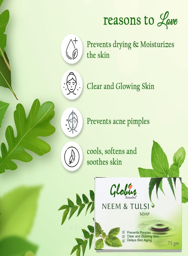 Globus Remedies Globus Neem & Tulsi Soap - 75 gm (Pack of 2) - Image 3