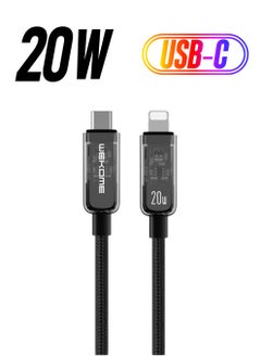 WEKOME 20W PD Fast Charging Data Cable, USB-C to iPhone Lightning Cable, Compatible with iPhone, Super Durable Nylon Braided Cord for High-Speed Charging  - Image 1