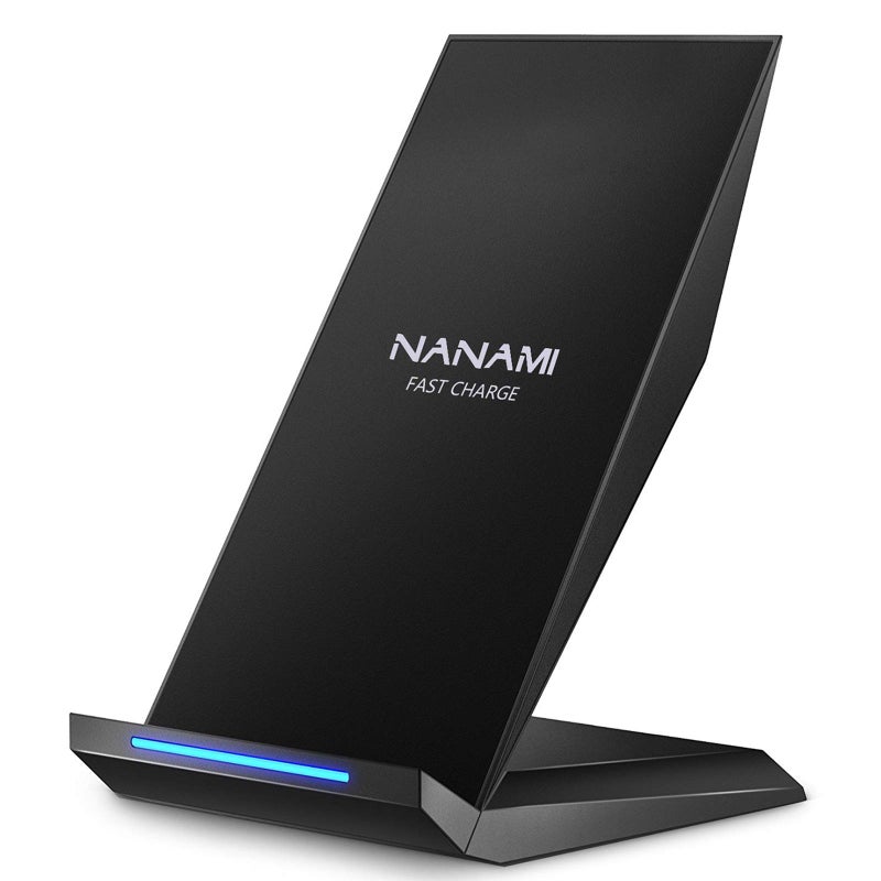 NANAMI  Fast Wireless Charger, NANAMI 15W Qi Certified Wireless Charging Stand Compatible iPhone 16/15/15 Pro/15 Plus/15 Pro Max/14/14 Pro/13/12, for Samsung Galaxy S25/S24/S23/S22/S21 and Qi-Enabled Phone - Image 1