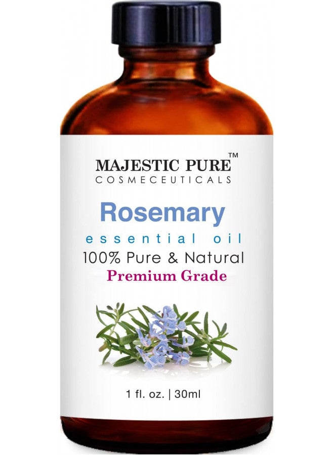 Majestic Pure MAJESTIC PURE Rosemary Essential Oil | 100% Pure and Natural Rosemary Oil | Premium Grade Essential Oils for Hair Care, Home Diffusers, Skin, Aromatherapy, Massage and Humidifiers | 1 Fl Oz  - Image 1