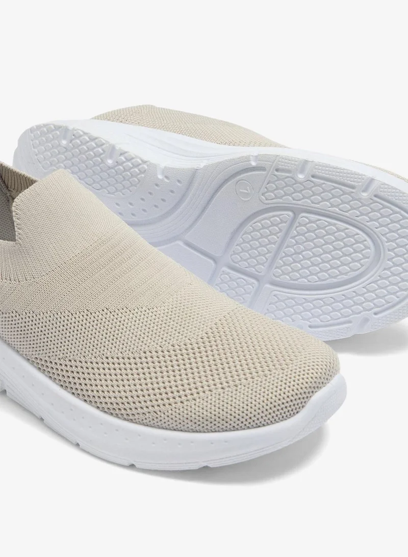 Matalan Grey Knitted Slip On Trainers