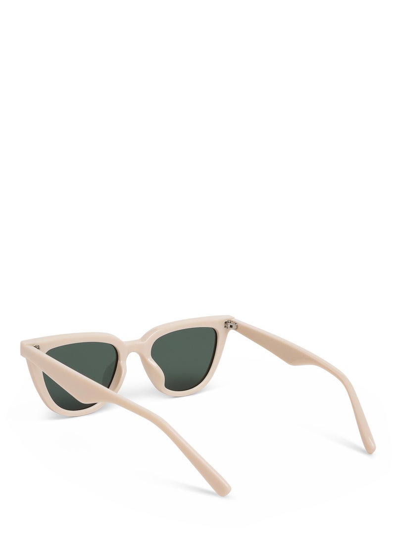 London Rag Cat Eye UV Sunglasses in Cream - Image 3