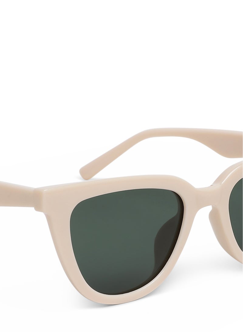 London Rag Cat Eye UV Sunglasses in Cream - Image 4