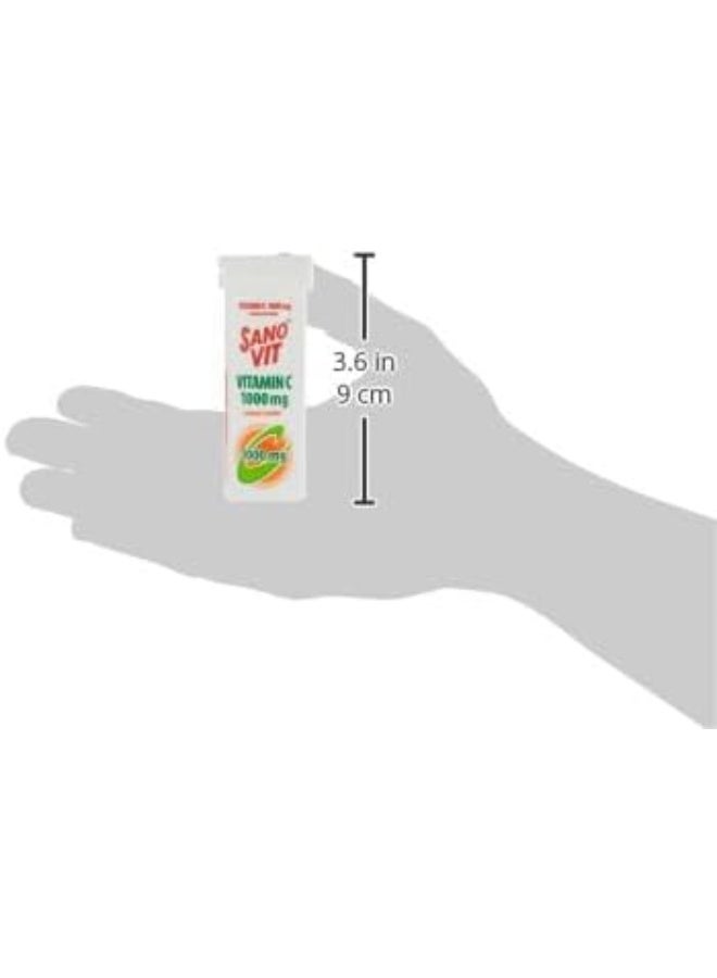 Sanovit Vitamin C 1000 Mg Orange Flavour 10 Effervescent Tablets  - Image 4
