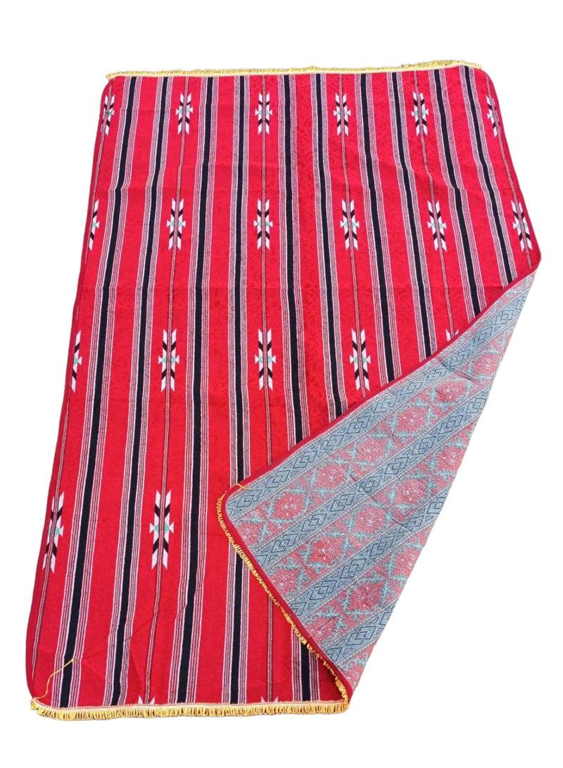 GO2CAMPS سجاد سدو قابل للطي (1.5 × 2.5 متر) سجادة مجلس، مادة سجاد سدو، سجادة مجلس، سجادة تخييم خارجية، سجادة تخييم، سجادة مجلس، سجادة سدو، سجادة نزهة متعددة الألوان - Image 1