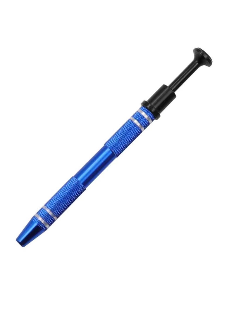 AROAQ Electronic Component Grabber, Stainless Steel Piercing Ball Grabber Tool, Non Slip Design Screw Picker Pick Up Pen, Small Chip Grabber For Tiny Objects IC Chips Electronic Components, (1pc, Blue)  - Image 1
