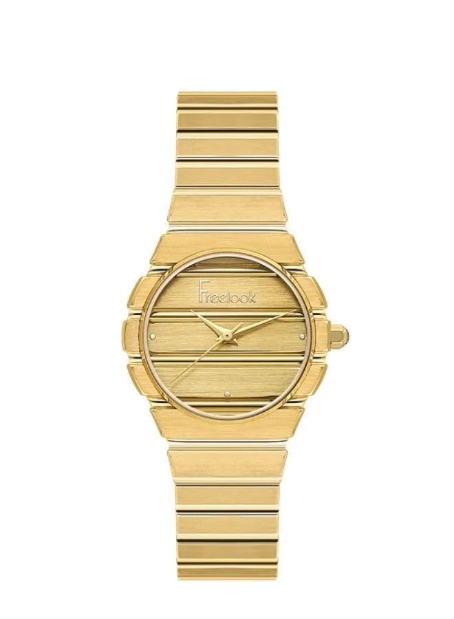 Freelook Paris Freelook - Charmant Women's Watch | Steel Case | Stainless Steel Band | Gold & Round Dial | Analog | Japanese Quartz | Mineral Glass | Premium Luxury Watch | Ideal Gift | Water Resistant 50 Meters