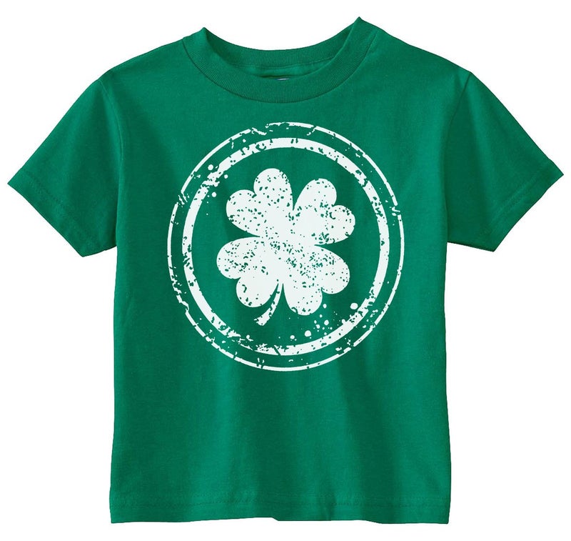 Custom Kingdom Baby Boys Girls Shamrock Four Leaf Clover St Patricks Day T-Shirt (6T, Green)
