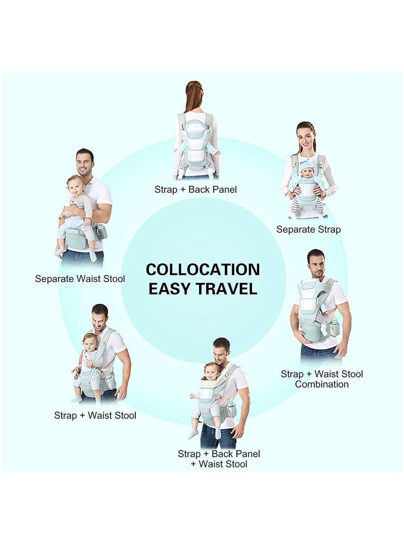 Arabest - Multi Functional Baby Strap, Waist, Stool, Buttocks, Seat, Baby Strap, Suitable for Infants Aged 0-36 Months, 6-in-1 Carrying Model Strap, Adjustable in Size, Perfect for Hiking and Travel - Image 1