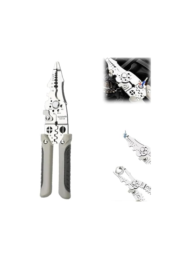 promass 2024 New Arrival Multifunctional Wire Stripper Crimper Cable Cutter Pliers, Professional Electrical Wire Stripping Tool, Multipurpose Wire Stripper for Electrical Cable Cutting - Image 1