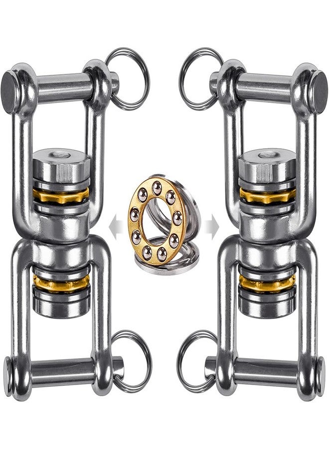 BeneLabel Swivel Hanging Chair, Swing Swivel Bearing Swivel Ball Bearing Heavy Duty Stainless Steel 360 Rotatable Punch Bag Rope Swivel Attachment Eyelet Hook for Yoga Swivel Grill - Image 1