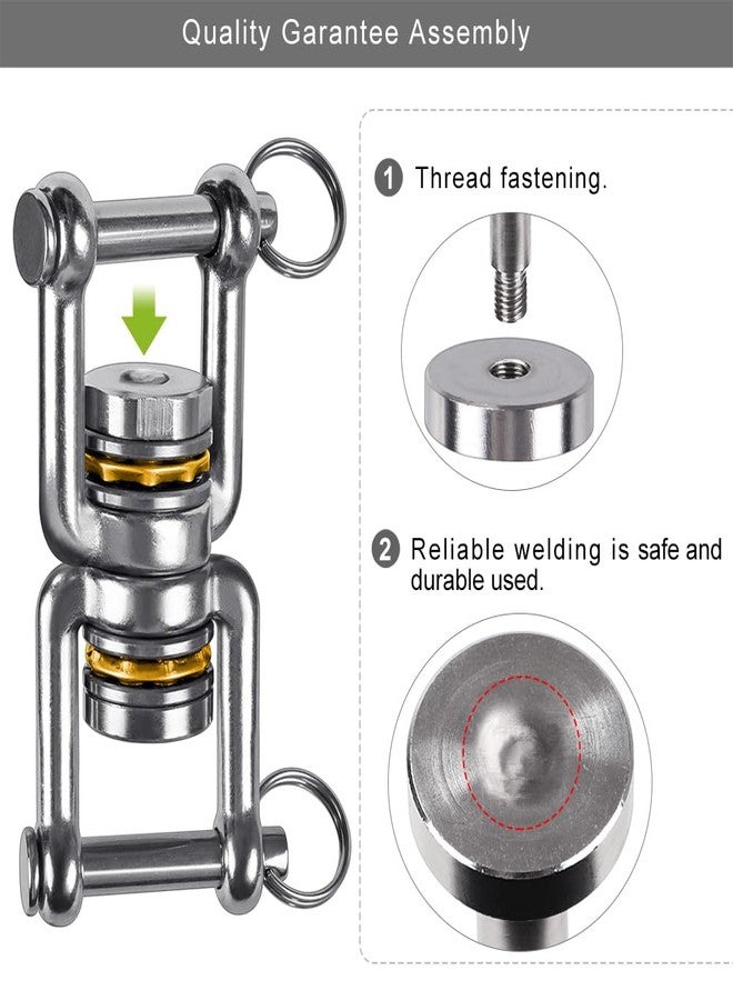 BeneLabel Swivel Hanging Chair, Swing Swivel Bearing Swivel Ball Bearing Heavy Duty Stainless Steel 360 Rotatable Punch Bag Rope Swivel Attachment Eyelet Hook for Yoga Swivel Grill - Image 3