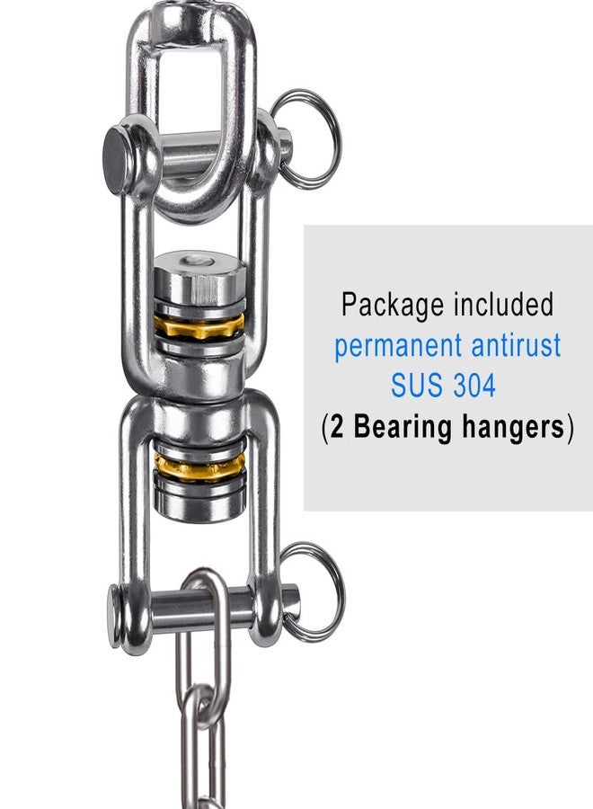 BeneLabel Swivel Hanging Chair, Swing Swivel Bearing Swivel Ball Bearing Heavy Duty Stainless Steel 360 Rotatable Punch Bag Rope Swivel Attachment Eyelet Hook for Yoga Swivel Grill - Image 4