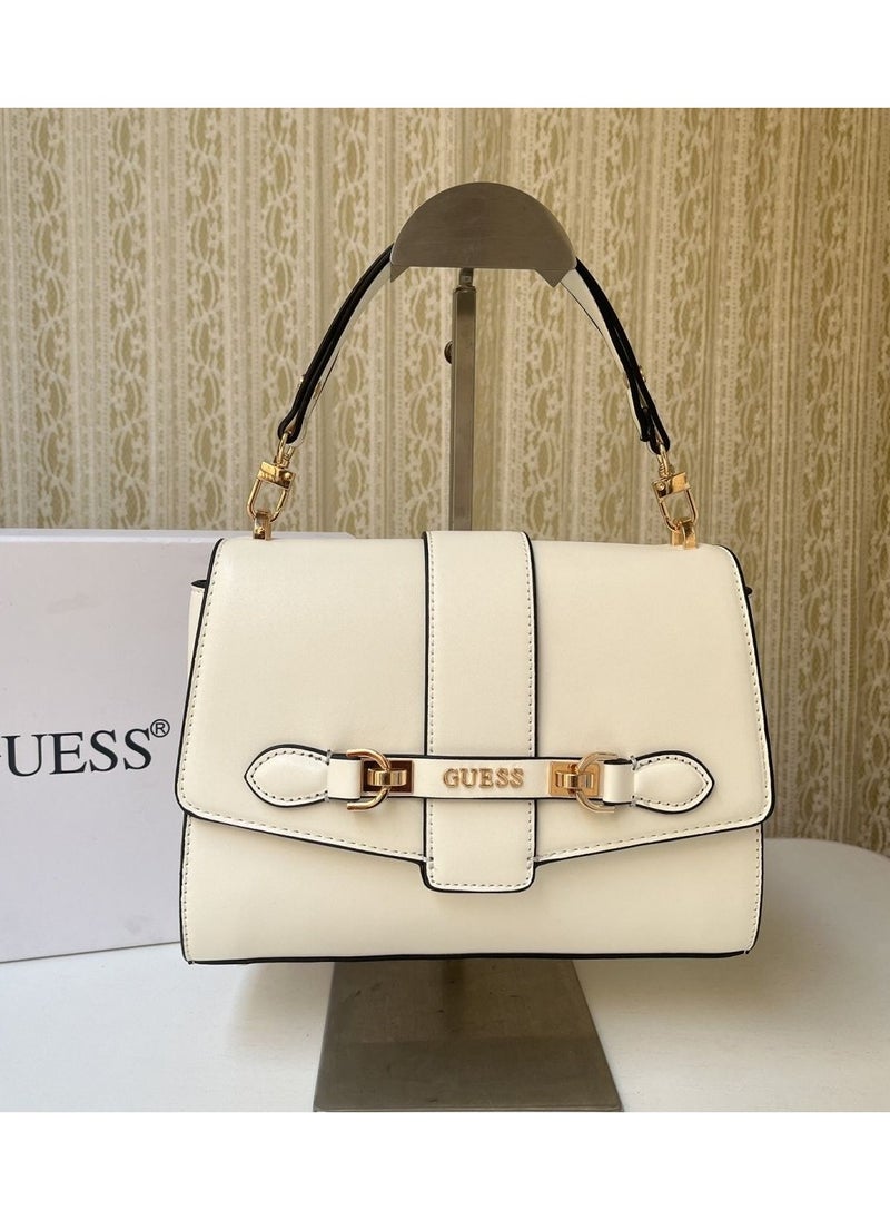GUESS - Women's Patchwork Flap Handbag 24×18×10cm - Image 1