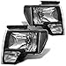 ADCARLIGHTS 20092014 Ford F150 Pickup Headlight Assembly for 20092014 Ford F150 Clear Lens Black Housing with Clear Reflector Headlamp Replacement Left and RightWO Bulbs - Image 2