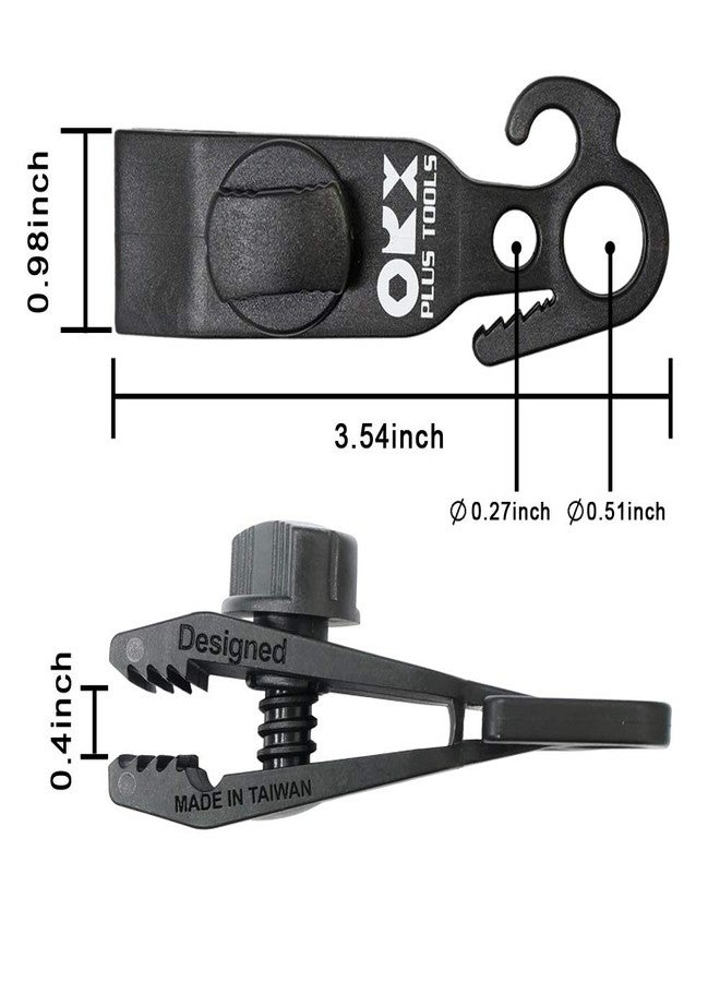 ORX PLUS TOOLS ORXPLUS TOOLS 4pcs Knot-free Tarp Clips Thumb Screw with Hook Tail Tent Clips Awning Clamp Set Tent Clamps for Camping Canopies, Car Cover, Winter Boat Cover, Pool Cover, Sun Shade - Image 2