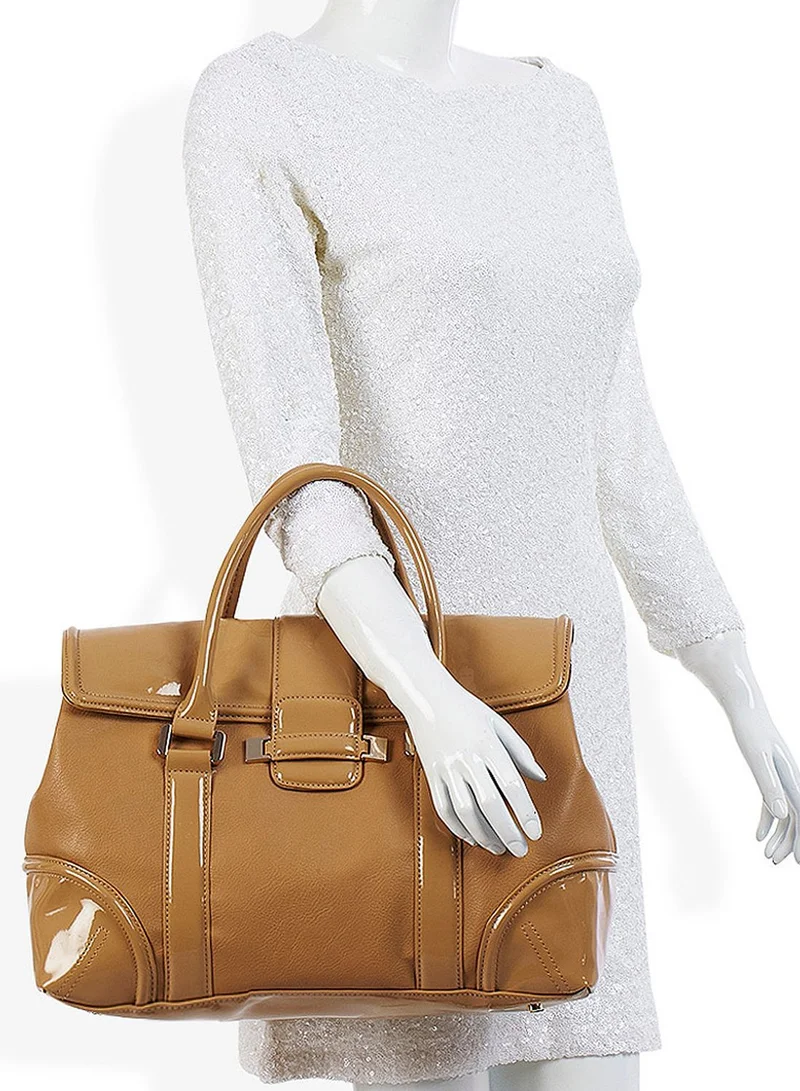 Ivanka Trump Patent Trim Satchel