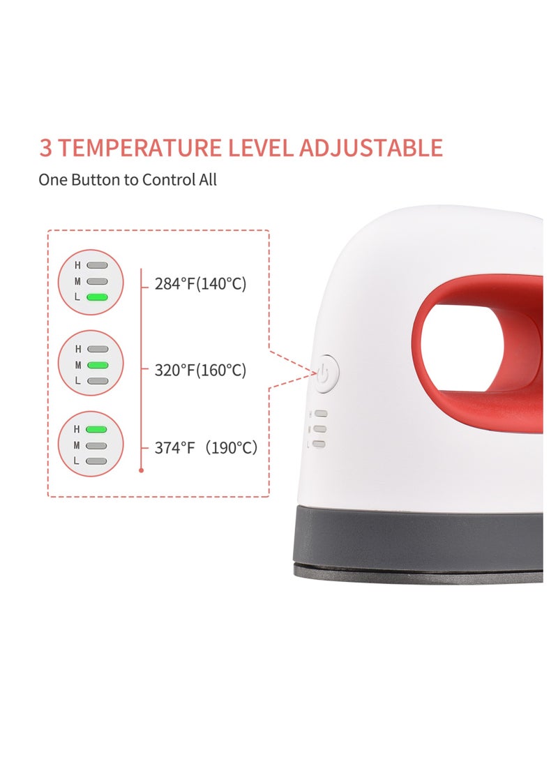 Mini Heat Press Machine T-Shirt Printing Easy Heating Transfer Press Iron Machines for Clothes Bags Hats Pads Blanket Leather Portable HTV Vinyl Projects DIY Home Business  - Image 3
