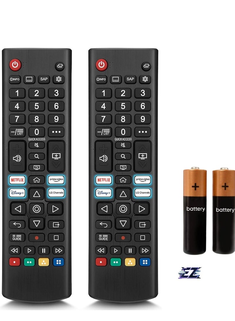 ELTRAZONE Universal Replacement Remote Control for LG Smart TV (Pack of 2) - With Battery - Image 1
