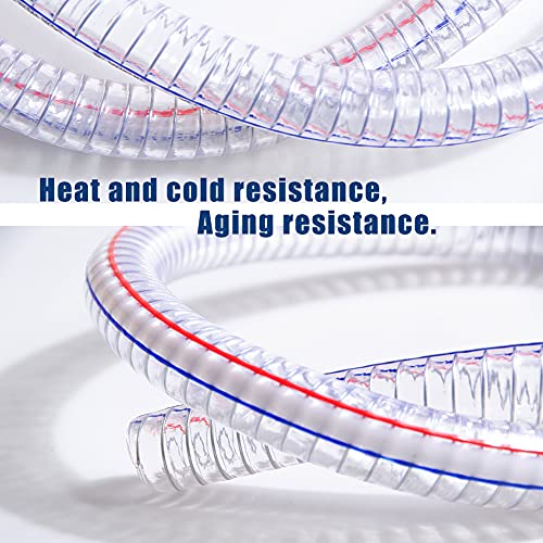 QuQuyi 2 Inch ID x 2-1/4 Inch OD Heavy-Duty Steel Wire Suction PVC Flexible Tubing High Pressure UV Chemical Resistant Thick Vinyl Hose Tube, 1.3 FT - Image 3