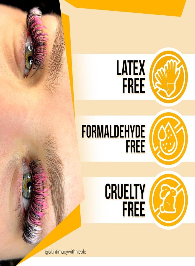 Forabeli Diamond Clear Lash Extension Glue - 2-3 Sec Dry, 6 Week Retention, Flawless Color Blending, Transparent Adhesive for Colored Eyelash - Image 5