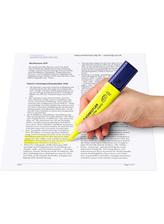 Staedtler Textsurfer Classic 364-1 Highlighter, Yellow, 2-Pack - Image 5