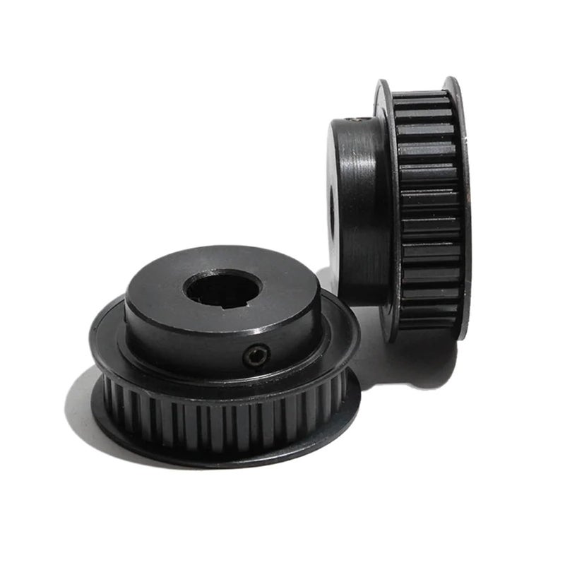 XL24T بكرة عجلات فولاذية سوداء 22 مم مفتاح 6x2 8 مم عرض الحزام 14 مم - Image 3