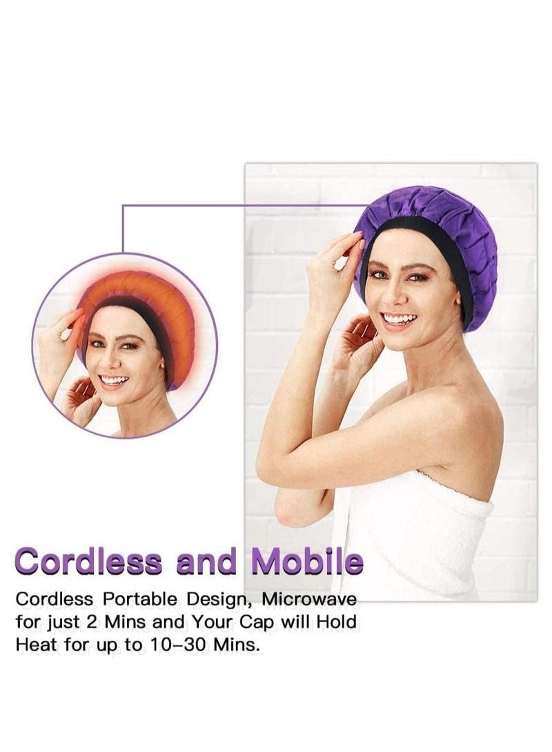 Cordless Deep Conditioning Heat Cap, A Hot Head Cap to Hydrate, Moisturize and Condition, 100% Natural Cotton Flaxseed Seed Interior  - Image 4