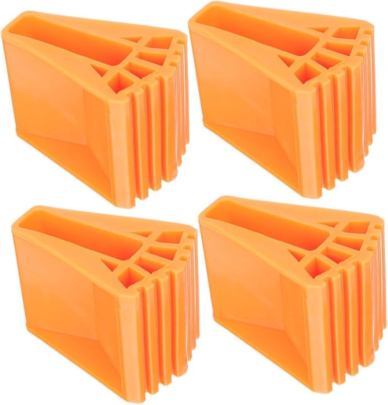 Orange Ladder Stabilizers 4pcs Non Slip Rubber Feet Covers Enhanced Stability Easy Installation Home Professional Use - Image 2