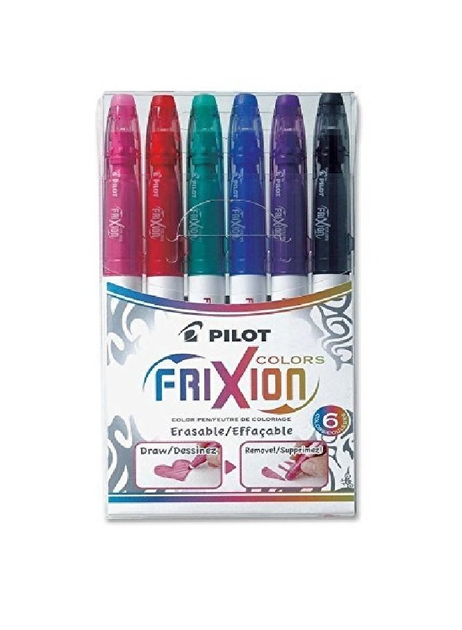 PILOT 6-Piece Frixion Erasable Colour Pen Set - Image 1