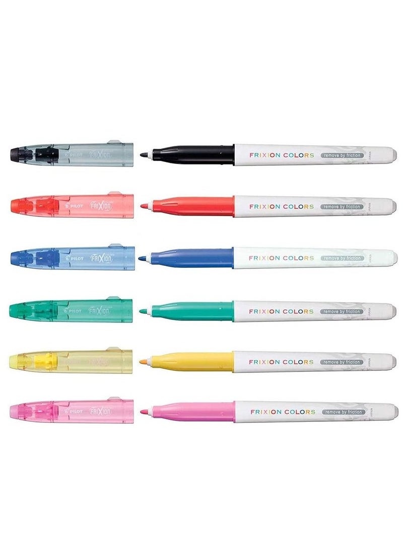 PILOT 6-Piece Frixion Erasable Colour Pen Set - Image 2