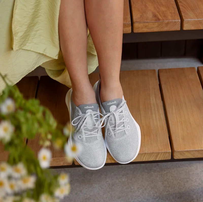 اول بيردز Women's SuperLight Tree Runners - Light Grey/Medium Grey (Blizzard Sole)