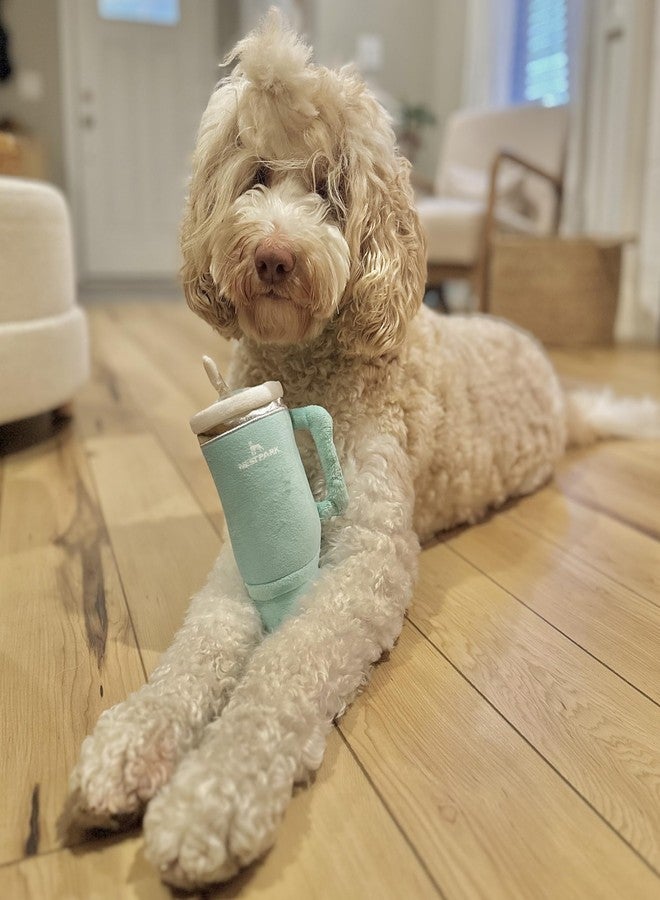 Nestpark Tumbler Cup Funny Dog Toy - Parody Plush Squeaky Crinkle Dog Toy (Mint Green) - Image 4
