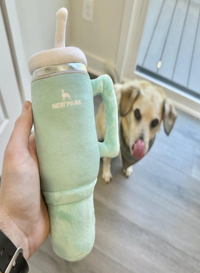 Nestpark Tumbler Cup Funny Dog Toy - Parody Plush Squeaky Crinkle Dog Toy (Mint Green) - Image 5