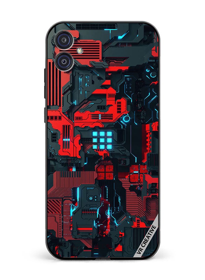 VR CREATIVE Protective Case Cover For Samsung Galaxy M04/F04 Circuit Design Multicolour - Image 1