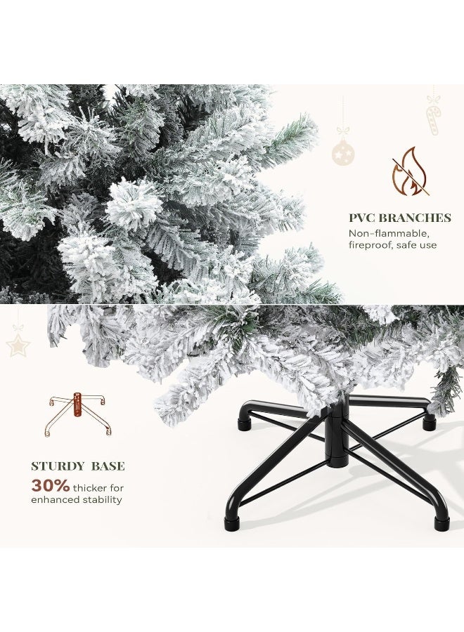 5FT - 1.5 Meter SNOW Artificial Christmas Tree 1200 Tips Xmas Tree With Sturdy Metal Stand – Easy Assembly Artificial PVC Christmas Tree For for Home, Office, Party,New Year Christmas Decoration - Image 3