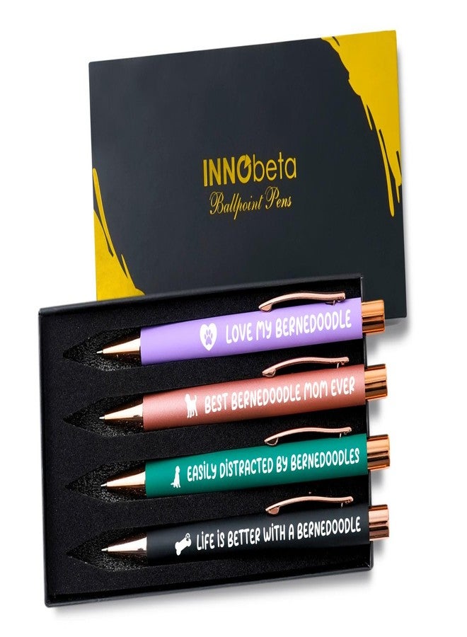 INNObeta Bernedoodle Gifts for Men Women, Ballpoint Pen Set of 4, Black Ink, Great for Birthday, Christmas, Thanksgiving Day - Image 1