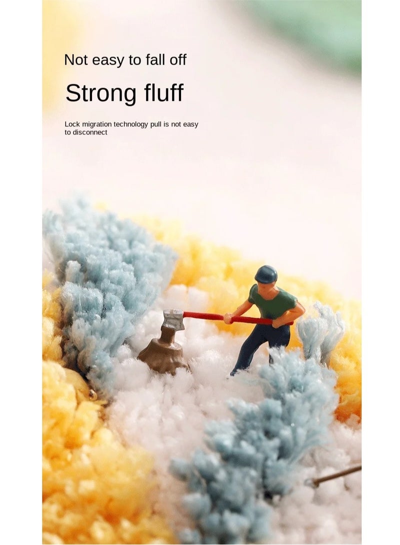 Bluejw 1-Piece Size Is 50x80 Cm Wind Flocking Floor Mat Living Room Carpet Entrance Door Mat Bathroom Anti-Skid Mat Bathroom Kitchen Foot Mat - Image 3