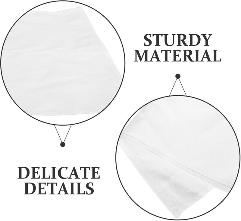 Zerodeko 10pcs 30x30cm White Cotton Dinner Napkins Soft Absorbent Reusable Tea Towels Kitchen Cloths for Home Dining Parties - Image 3