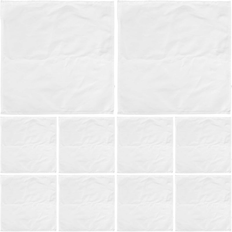 Zerodeko 10pcs 30x30cm White Cotton Dinner Napkins Soft Absorbent Reusable Tea Towels Kitchen Cloths for Home Dining Parties - Image 1
