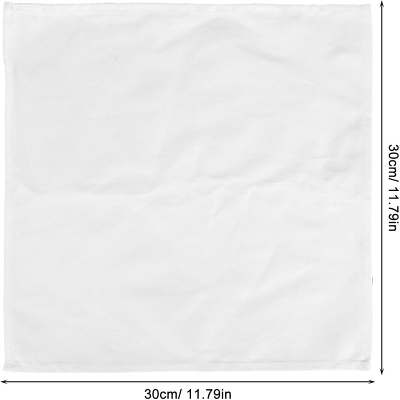 Zerodeko 10pcs 30x30cm White Cotton Dinner Napkins Soft Absorbent Reusable Tea Towels Kitchen Cloths for Home Dining Parties - Image 2