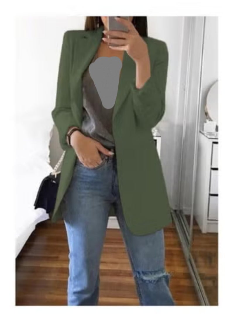 Shougu New Women's Casual Long Sleeved One Button Suit Jacket  - Image 1