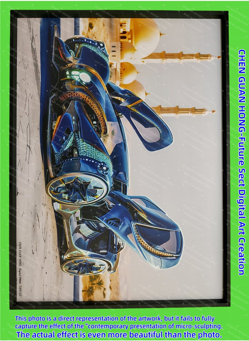 Generic - Painting - "CAR 023" by CHEN GUAN HONG: Future Sect Digital Art Creation, Sci-Fi Modern Artistic Design, Contemporary Presentation of Micro-Sculpting. This work is currently available exclusively on Platform "Noon";The following themes are related to the works: Artwork,Decorative Painting ,Modern Artwork,Abstract Paintings,Wall Art ,Interior Decoration,Home Decor,Classic Decor,Custom Painting,Office design,Commercial design,Model home design,Clubhouse interior design,Furniture design,Landscape design,Architecture design,Soft decoration,Molding,Villa design,Decorating,Interior Design,Residential Interior Design,Commercial Decorating,Budget-Friendly Decor Ideas,Modern Home Decor Trends,Vintage Decor Inspirations,Small Space Solutions,City-Specific Interior Designers,Tips for Maximizing Small Living Spaces,Latest Trends in Home Decor for 2025. - Image 1