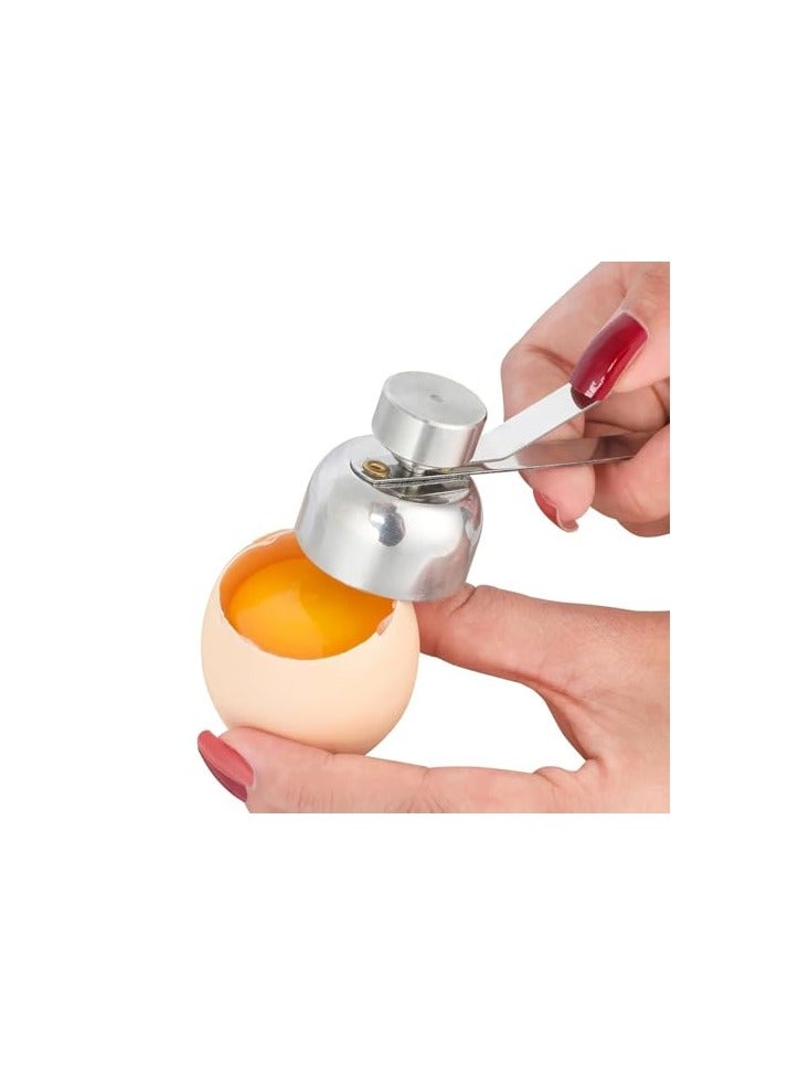 erorex Stainless Steel Egg Topper Cutter Tool,Quail Egg Cutter Egg Shell Breaker Egg Cracker Tool, Egg Opener Topper Cutter Egg Shell Opener And Hard Boiled Egg Peeler Kitchen Gadgets Egg Hammer To - Image 1