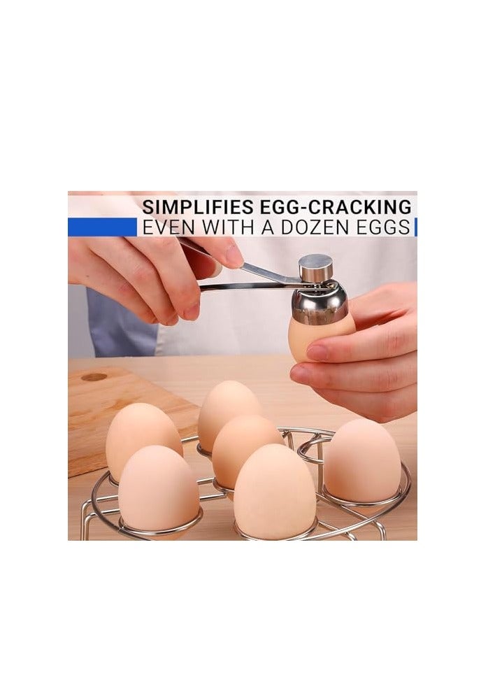 erorex Stainless Steel Egg Topper Cutter Tool,Quail Egg Cutter Egg Shell Breaker Egg Cracker Tool, Egg Opener Topper Cutter Egg Shell Opener And Hard Boiled Egg Peeler Kitchen Gadgets Egg Hammer To - Image 5