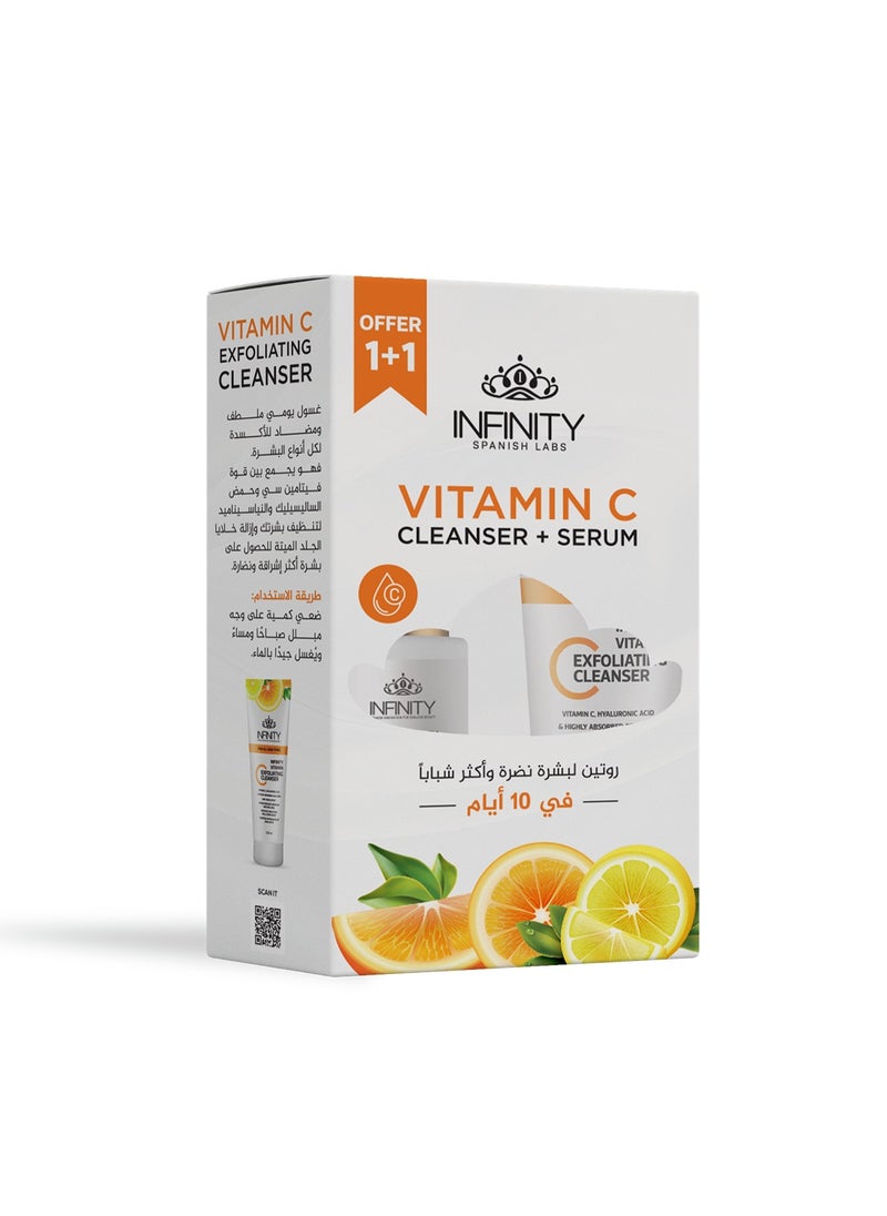 Infinity Infinity Vitamin C Serum 40 ml+ Vitamin C Cleanser 200 ml- promo back  - Image 1