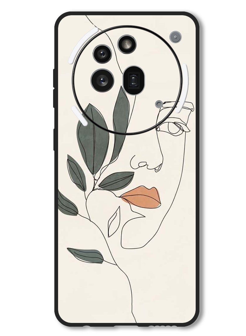 Theodor Case Compatible with Nothing Phone 3a Pro Protection Shockproof Bumper Cover Girl Art - Image 1