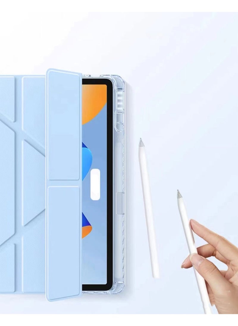 for Honor Pad X8a 11 Inch Case Cover, Triple Fold Y-shaped Design, Multi Angle, Leather Tablet Cover With Pen Slot, Automatic Wake-up/sleep,Blue  - Image 4